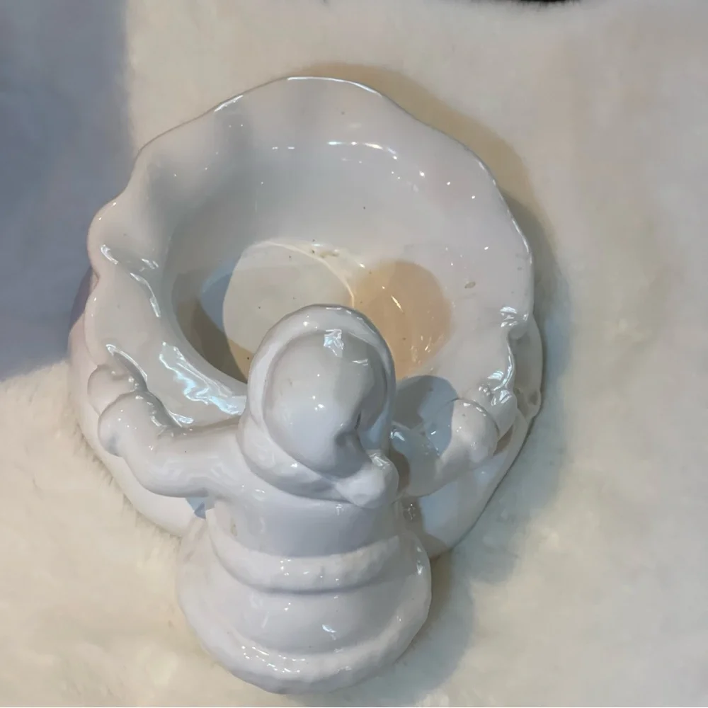 Williams Sonoma Ceramic Santa Candle Holder